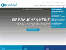 Tablet Screenshot of procloud.ch